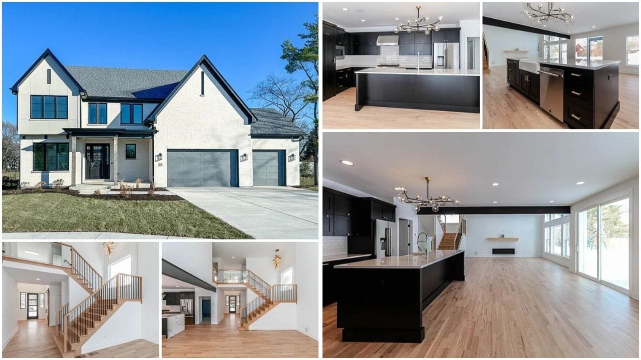 A beautiful luxury home in Schaumburg, IL, showcasing modern design and spacious outdoor garden