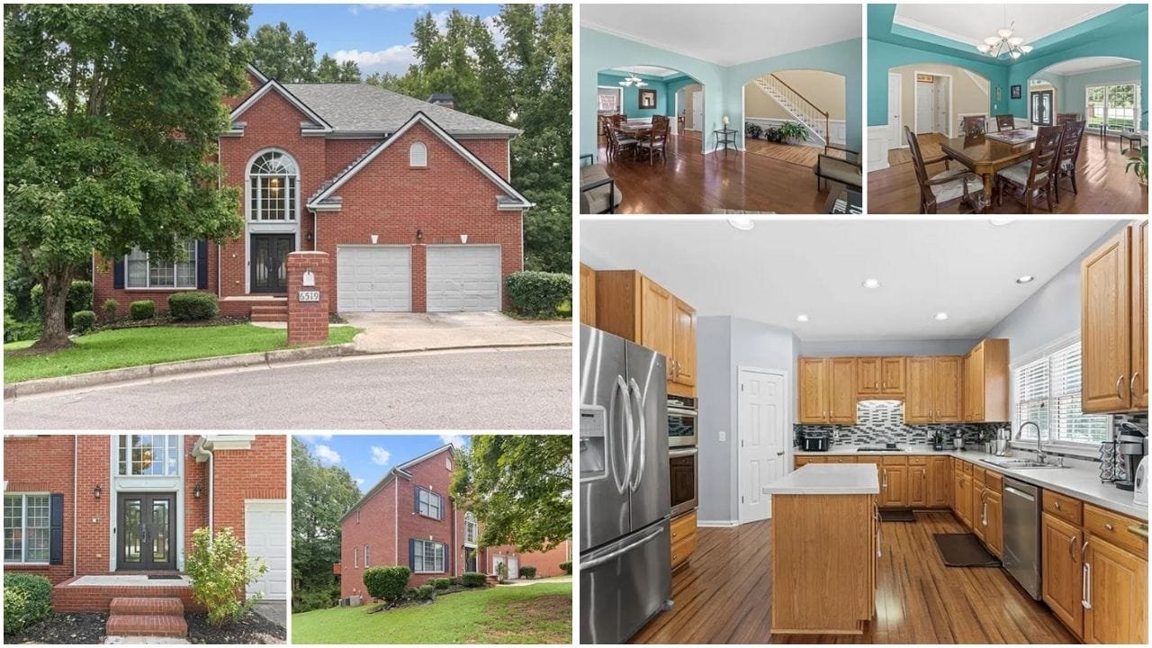 A beautiful luxury home in Stone Mountain, Georgia, showcasing the vibrant real estate market with various property types available for buying, selling, and renting