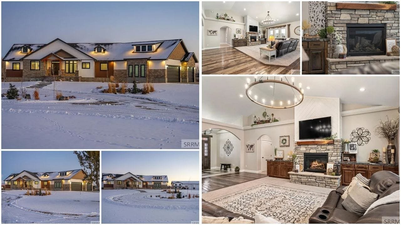 A stunning luxury home in Rigby, Idaho, showcasing the diverse real estate options including waterfront properties, apartments, and townhomes available for buying, selling, and investing