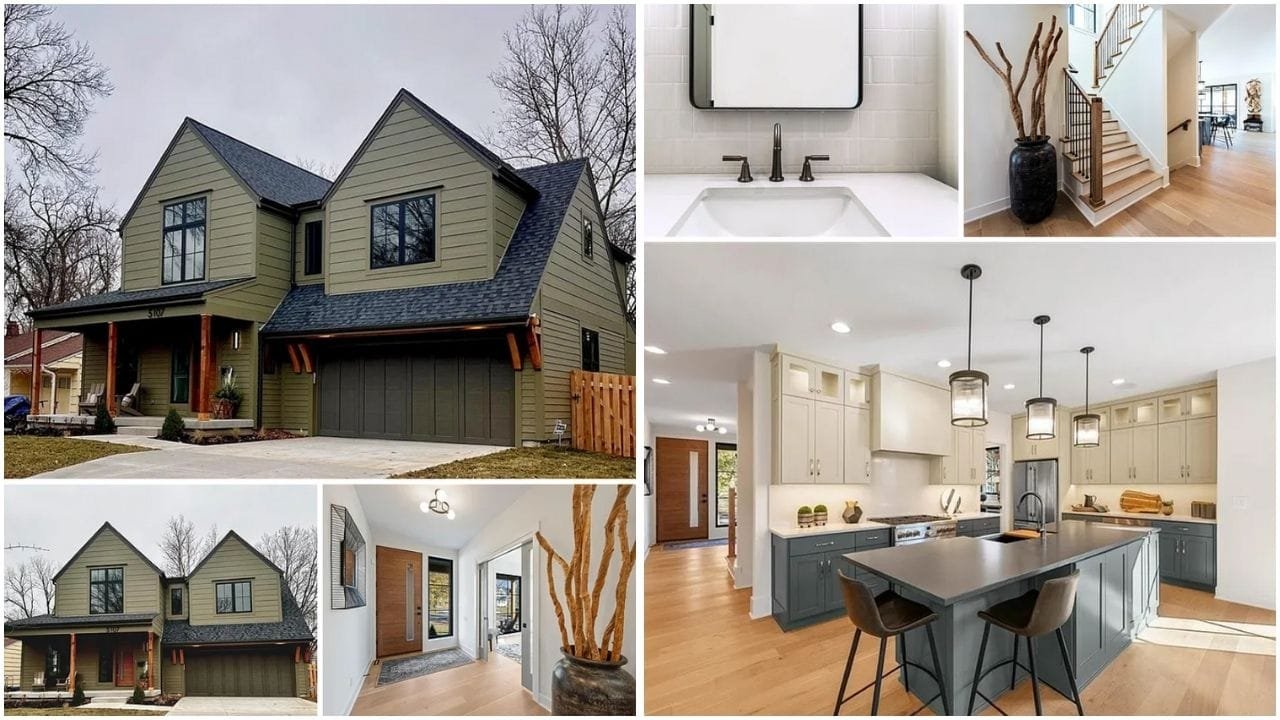 Aerial view of Prairie Village, KS with luxury homes and lush green parks, showcasing the charm and appeal of this vibrant real estate market