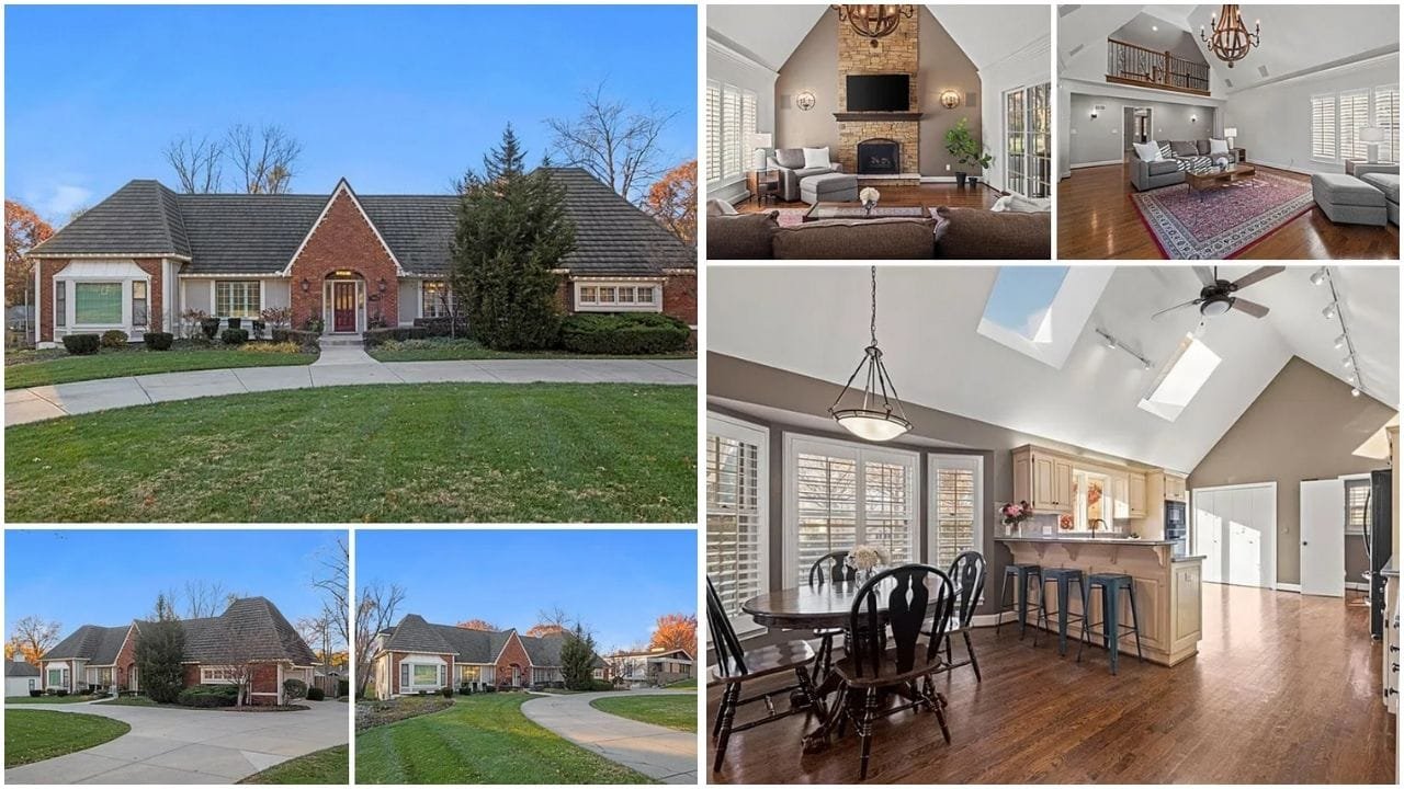 Aerial view of luxurious homes and scenic waterfront properties in Leawood, Kansas, highlighting real estate opportunities in 2025