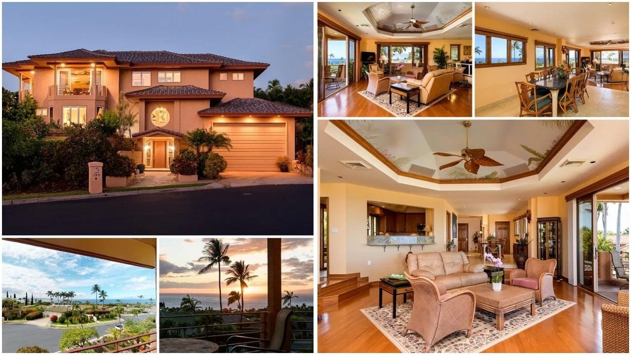 Aerial view of luxury homes and pristine beaches in Kihei, Hawaii - Discover your dream real estate in this beautiful Hawaiian town