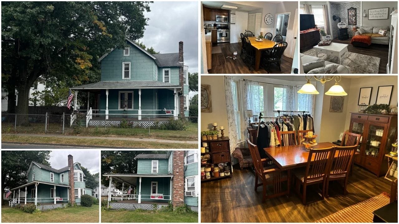 Aerial view of luxury homes and waterfront properties in East Hartford, Connecticut, showcasing the vibrant real estate market and scenic neighborhood