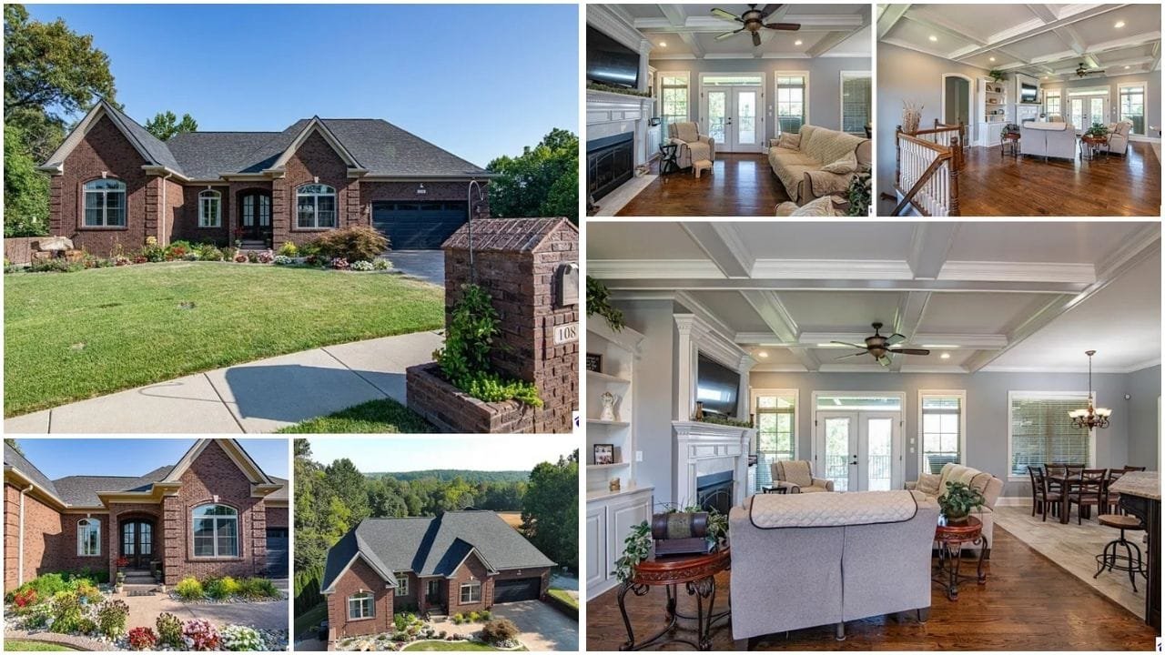 Beautiful luxury home in Elizabethtown, KY with spacious garden and modern design
