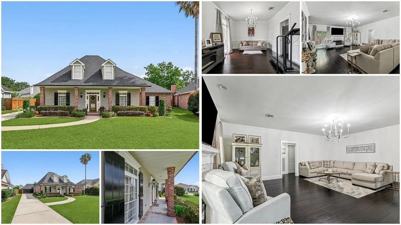 Beautiful luxury home in Marrero, Louisiana with a landscaped garden and modern exterior design