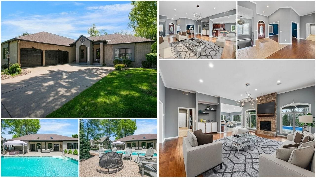 Beautiful luxury home in South Bend, Indiana, with a lush garden and modern design, ideal for families and investors