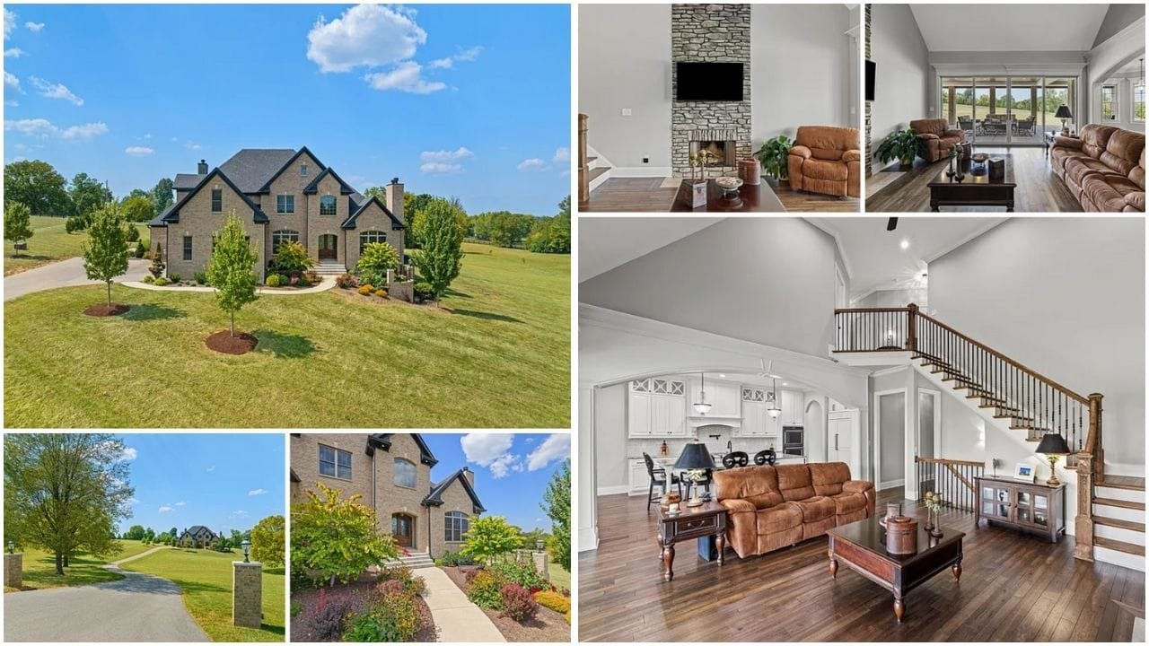 Beautiful luxury homes and real estate in Nicholasville, KY, showcasing diverse property options and scenic views