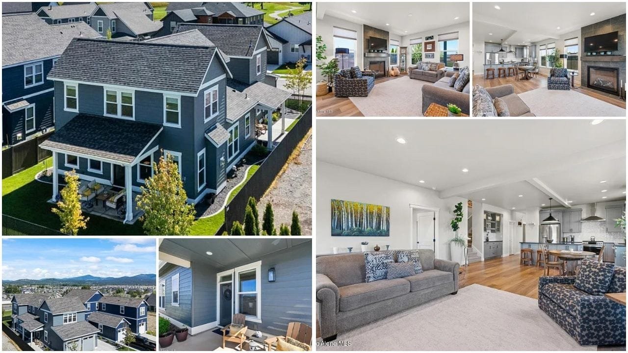 Beautiful waterfront home in Post Falls, Idaho with scenic views of the Spokane River, ideal for real estate buyers and investors