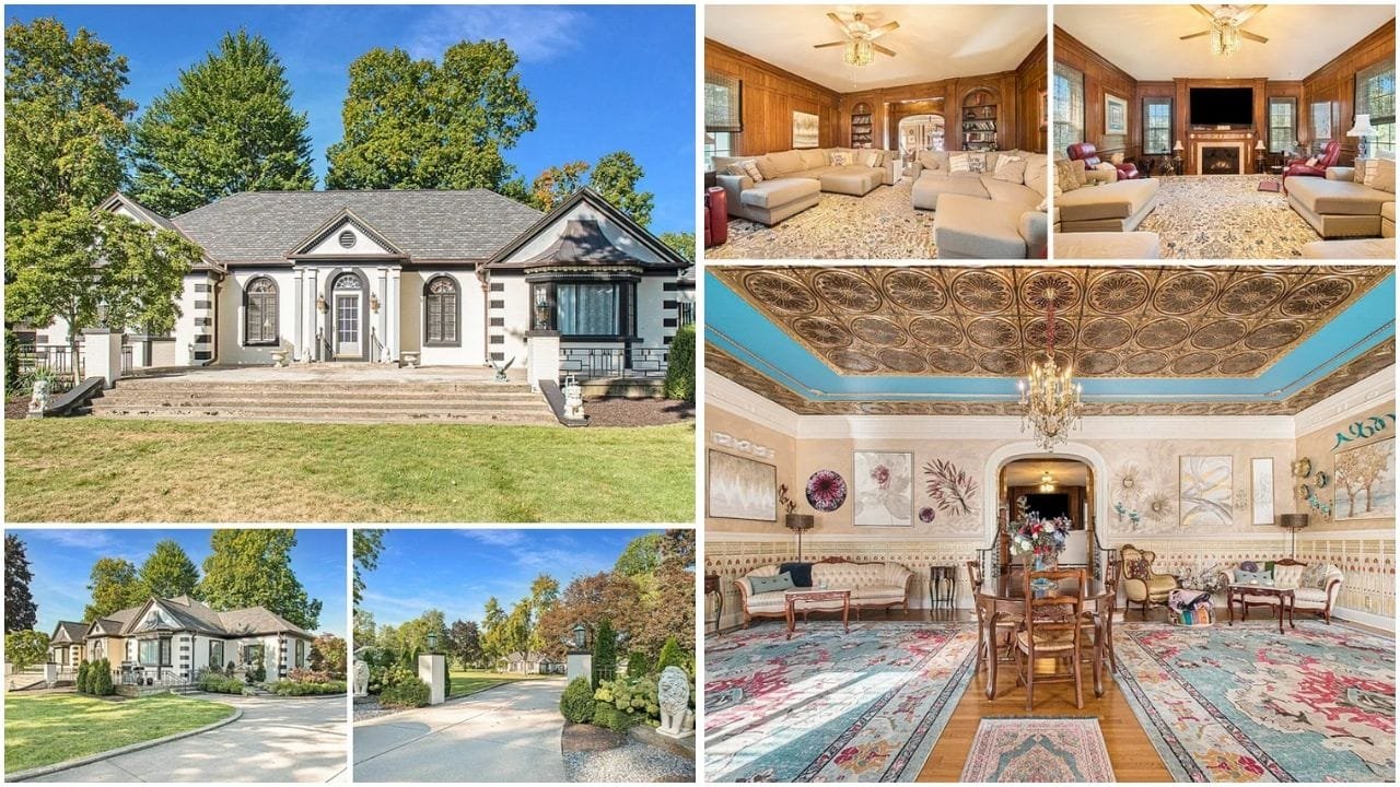 Beautiful waterfront property in Goshen, Indiana with a serene lake view, perfect for families and luxury home buyers