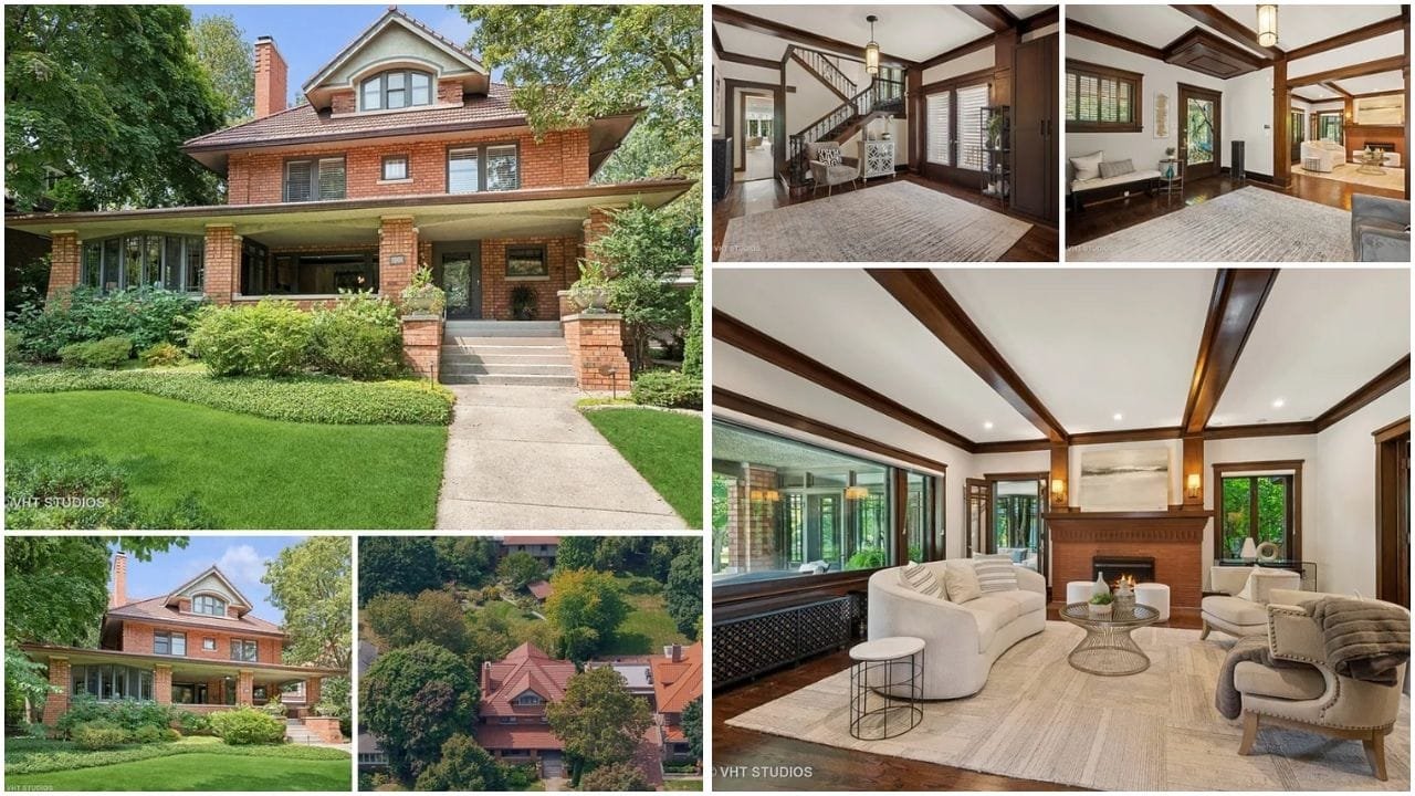 Luxury homes and real estate properties in Evanston, Illinois near lake and park