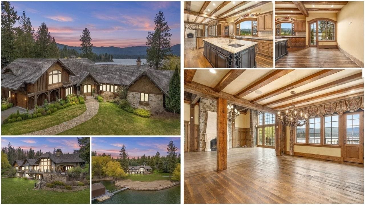Luxury real estate in Hayden, Idaho with scenic lake views and upscale homes