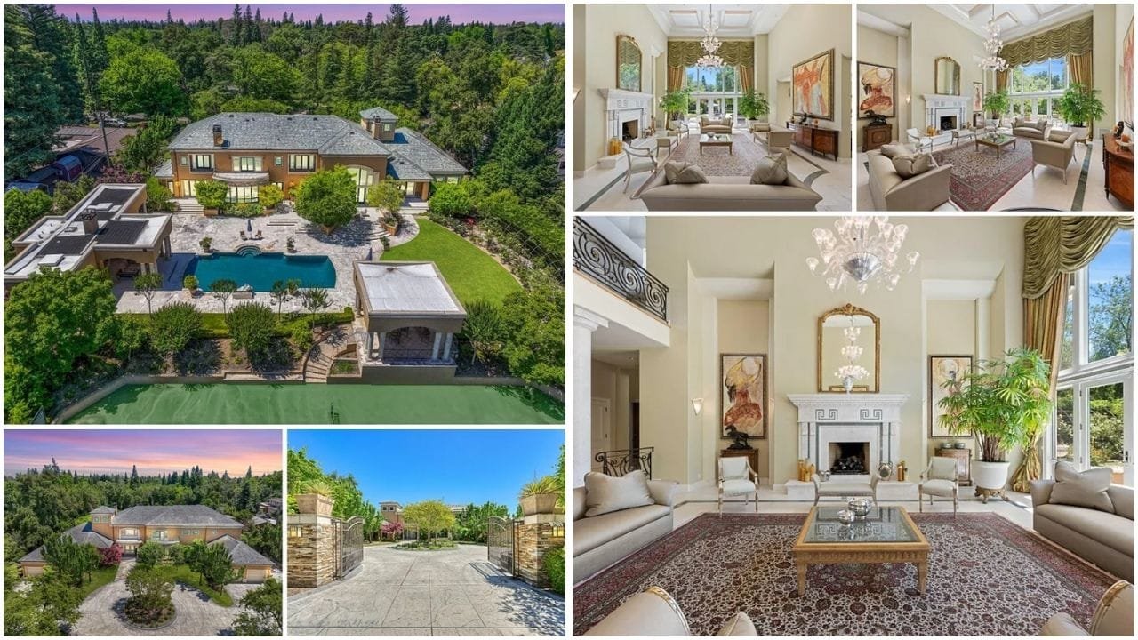 Luxury waterfront home in Sacramento, California, showcasing modern architecture and scenic river views