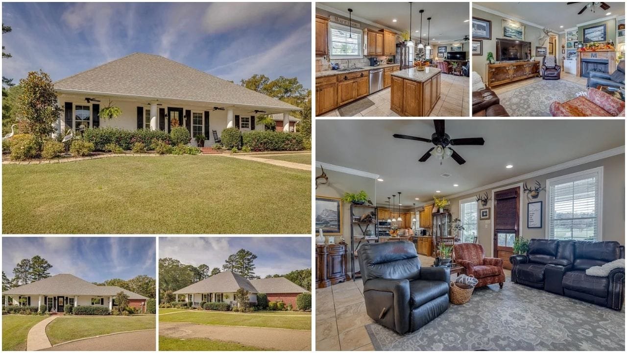 Scenic view of West Monroe, Louisiana, showcasing luxury homes and waterfront properties. Discover real estate opportunities in this charming city