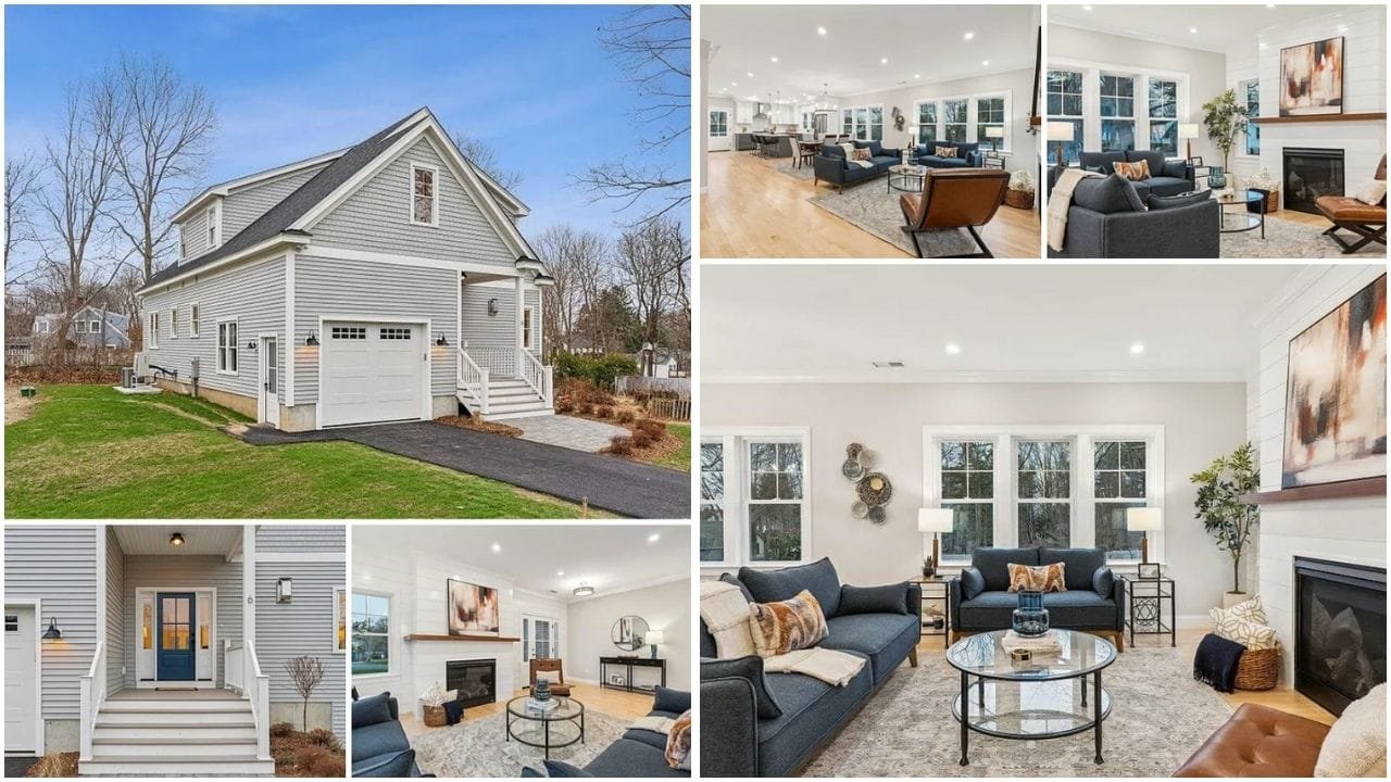 A picturesque view of a waterfront home in Kittery, Maine, showcasing the town's charming real estate opportunities