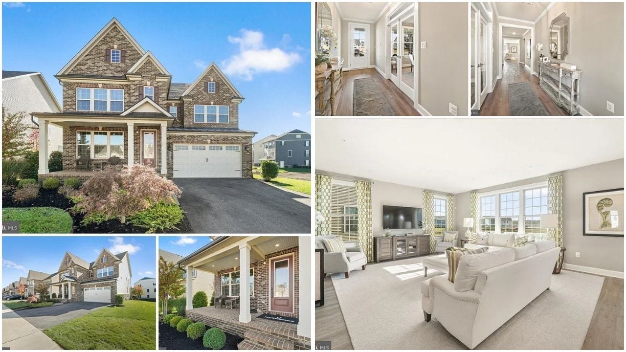 Aerial view of Laurel, Maryland neighborhoods showcasing diverse real estate opportunities including luxury homes, townhomes, and waterfront properties