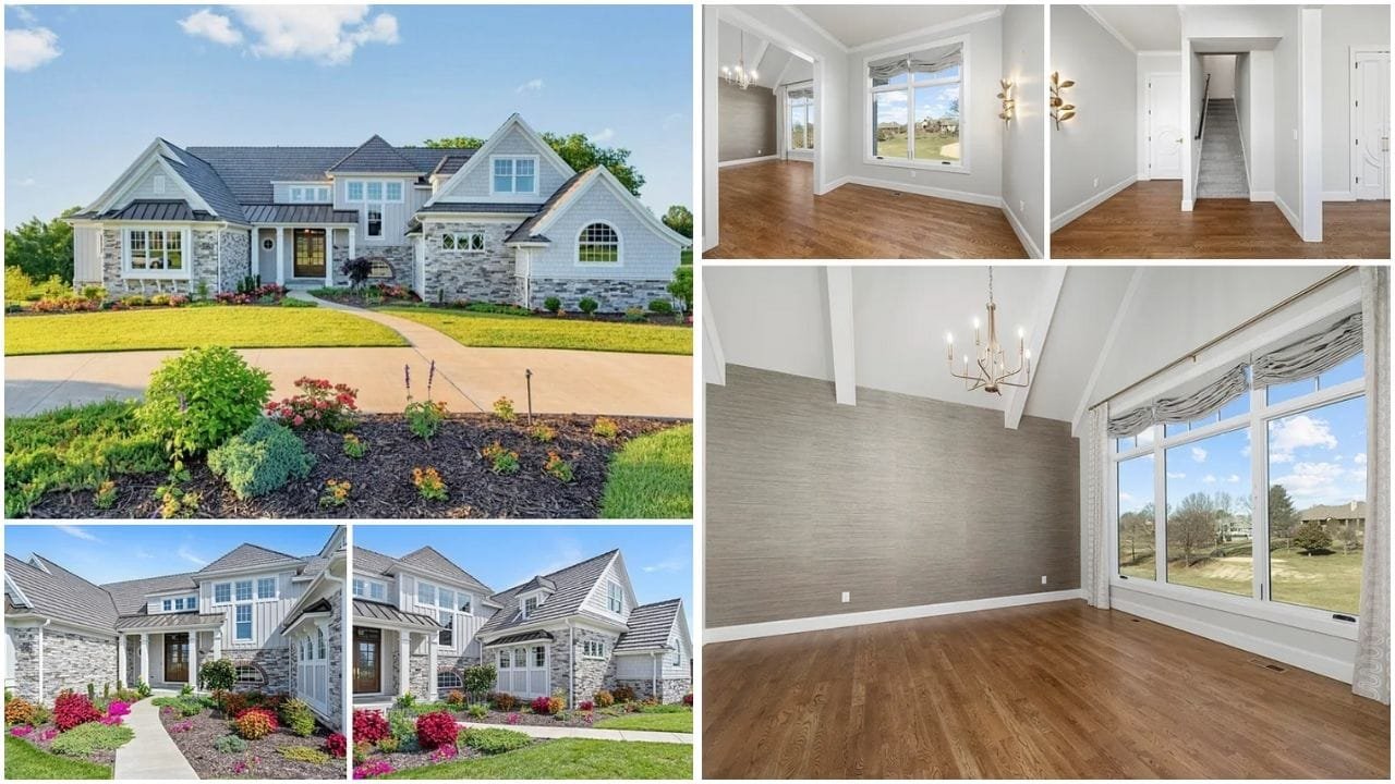 Beautiful luxury home in Springfield, MO with lush garden, modern design, and spacious exterior