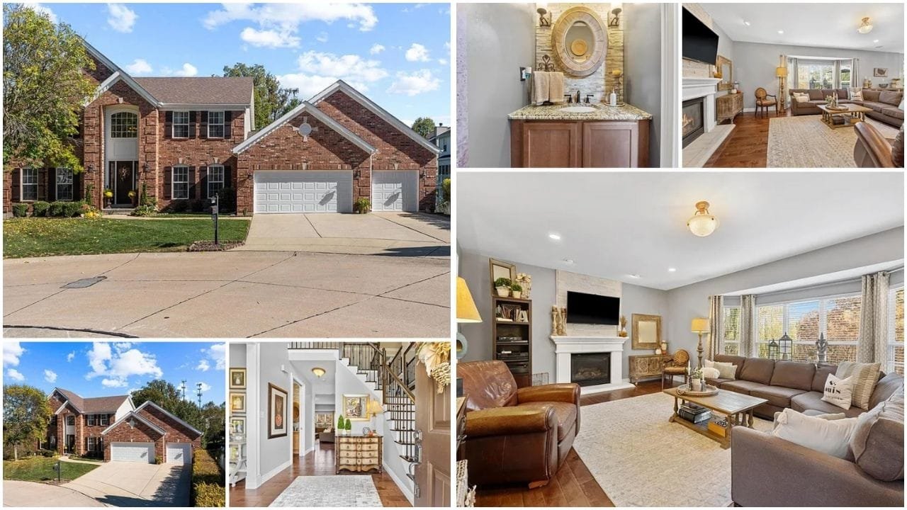 Beautiful single-family home with a garden in Ballwin, Missouri, showcasing the charm and appeal of real estate in this vibrant city