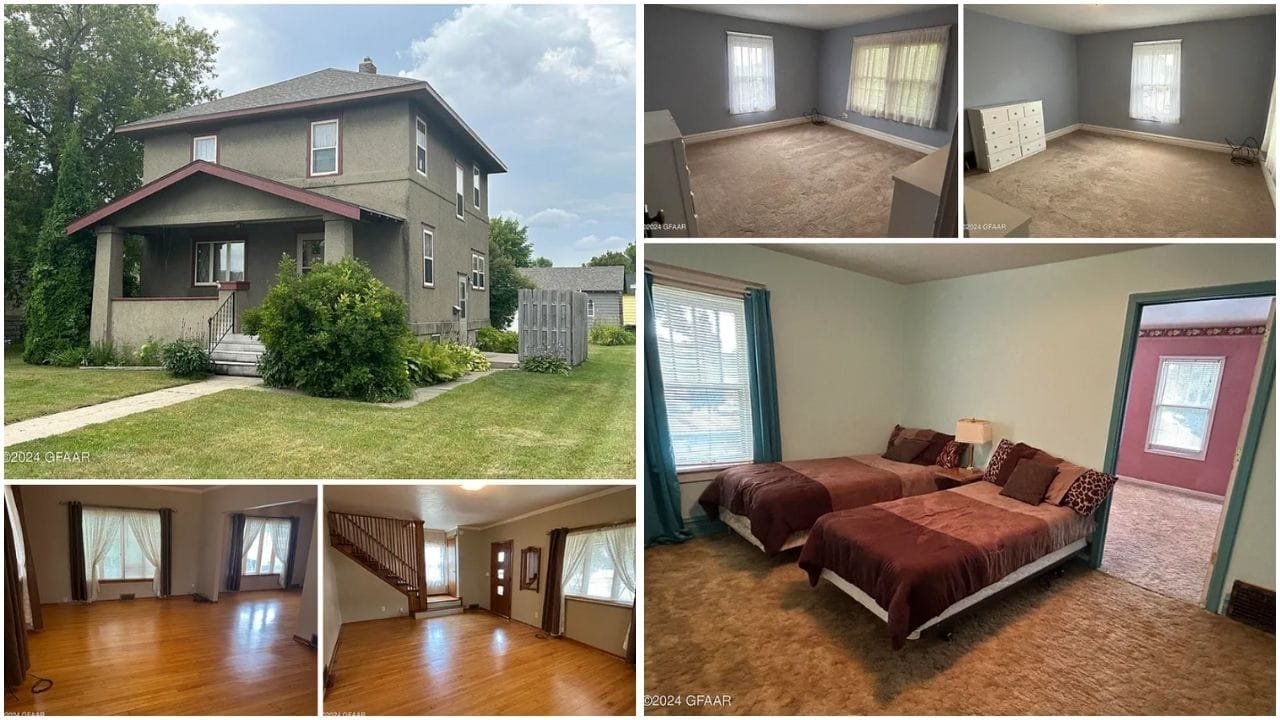 Luxury home with beautiful garden in Grafton, North Dakota, ideal for buyers and investors