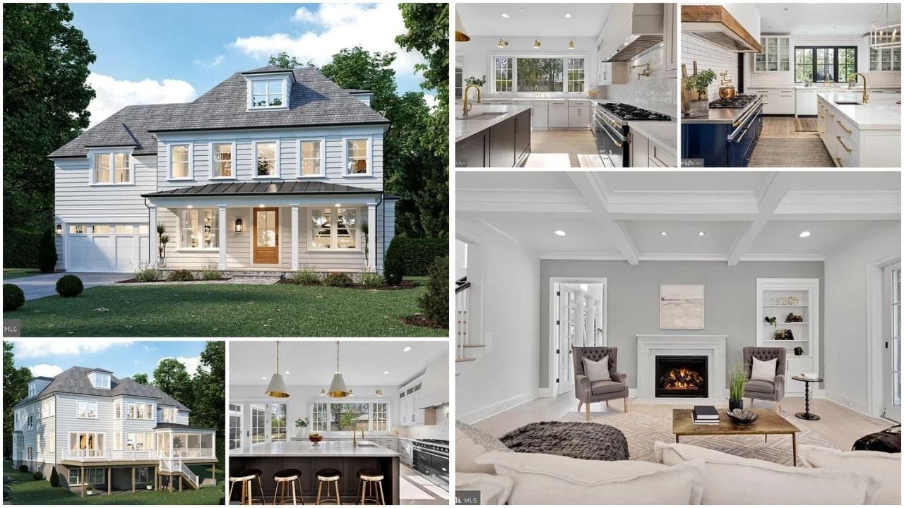 Luxury homes in Bethesda, MD - Aerial view of elegant houses and vibrant neighborhoods in Bethesda, Maryland