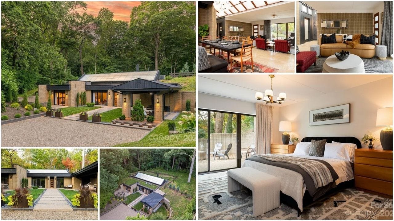 Stunning aerial view of Asheville, NC, showcasing the Blue Ridge Mountains and vibrant cityscape, highlighting diverse real estate opportunities