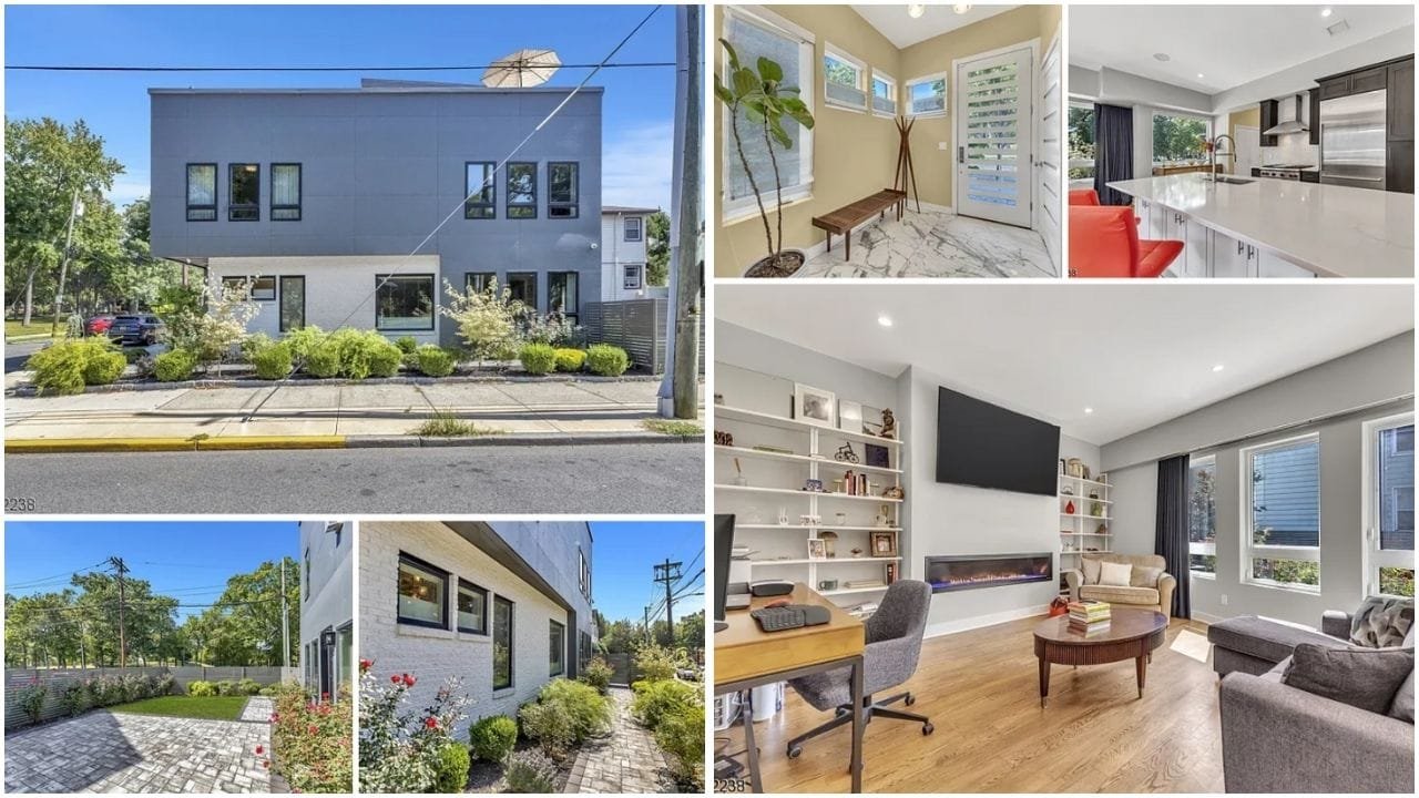 A picturesque view of Bayonne, NJ waterfront homes and cityscape, highlighting the vibrant real estate market and attractive living environment