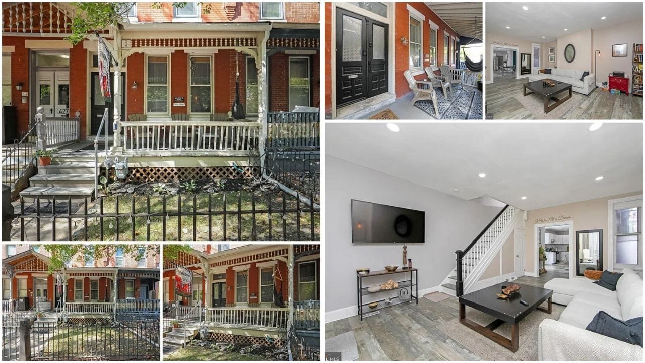 A picturesque view of Camden, NJ, showcasing diverse real estate options including luxury homes, affordable apartments, and waterfront properties