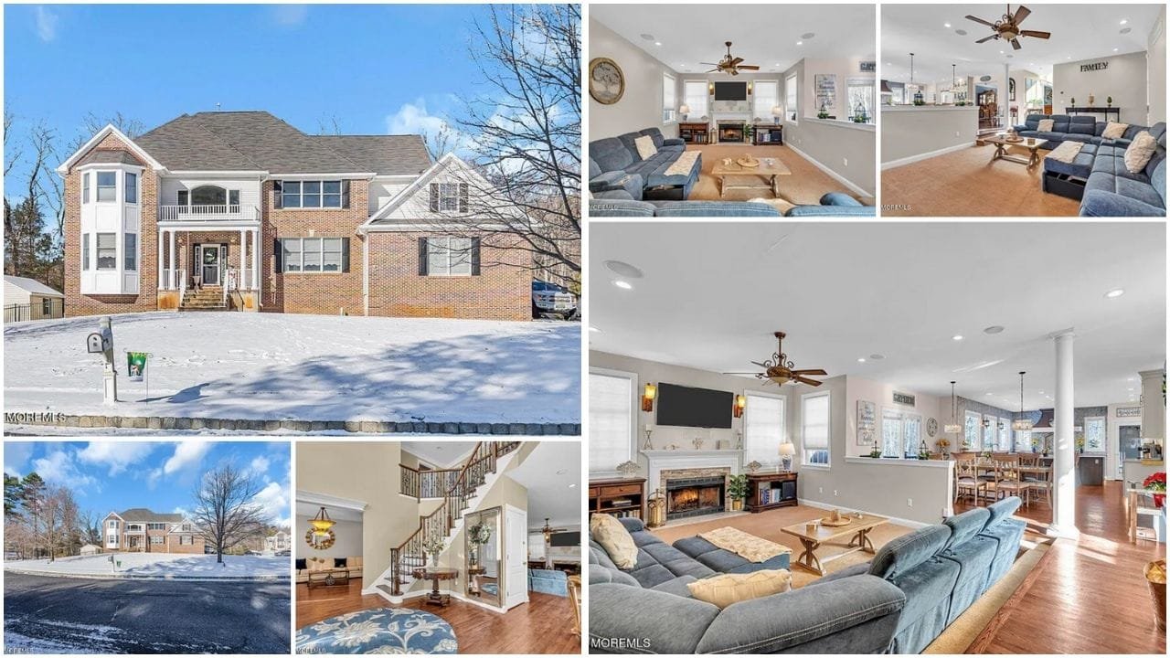 Aerial view of Jackson, NJ showcasing diverse real estate options, including luxury homes, waterfront properties, and affordable apartments in a charming New Jersey town