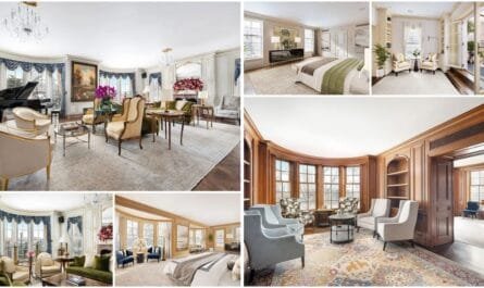 Aerial view of diverse New York State real estate properties, including luxury homes, affordable housing, and waterfront properties, highlighting the vibrant and diverse real estate market in NY