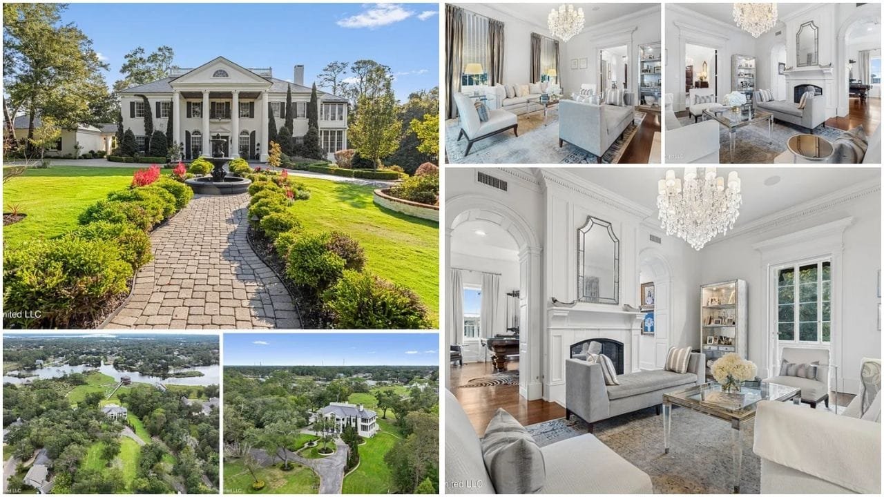 Beautiful homes for sale in Mississippi, showcasing diverse real estate options including beachfront houses, lakefront residences, and charming suburban homes