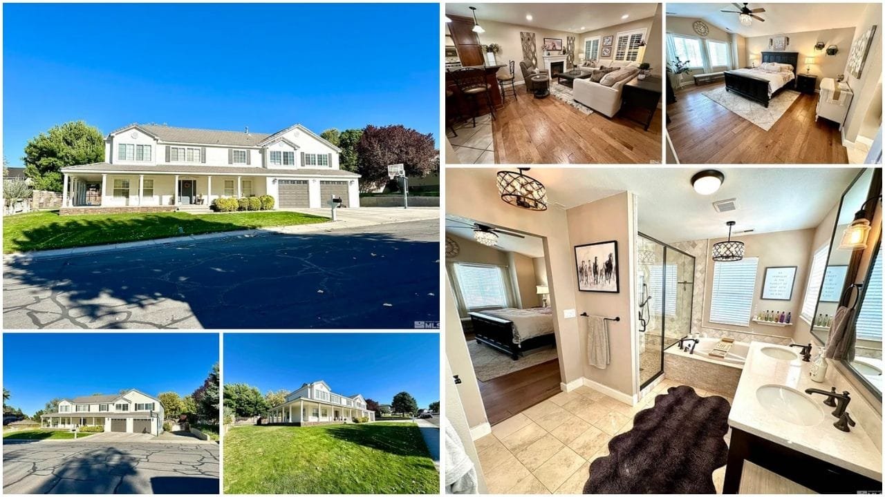 Stunning aerial view of Winnemucca, Nevada, showcasing beautiful homes, diverse neighborhoods, and scenic landscapes perfect for real estate opportunities