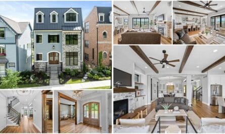 View of Cincinnati, Ohio's skyline with diverse real estate properties, including homes for sale, apartments, and waterfront houses. Discover Cincinnati's vibrant neighborhoods and real estate mar